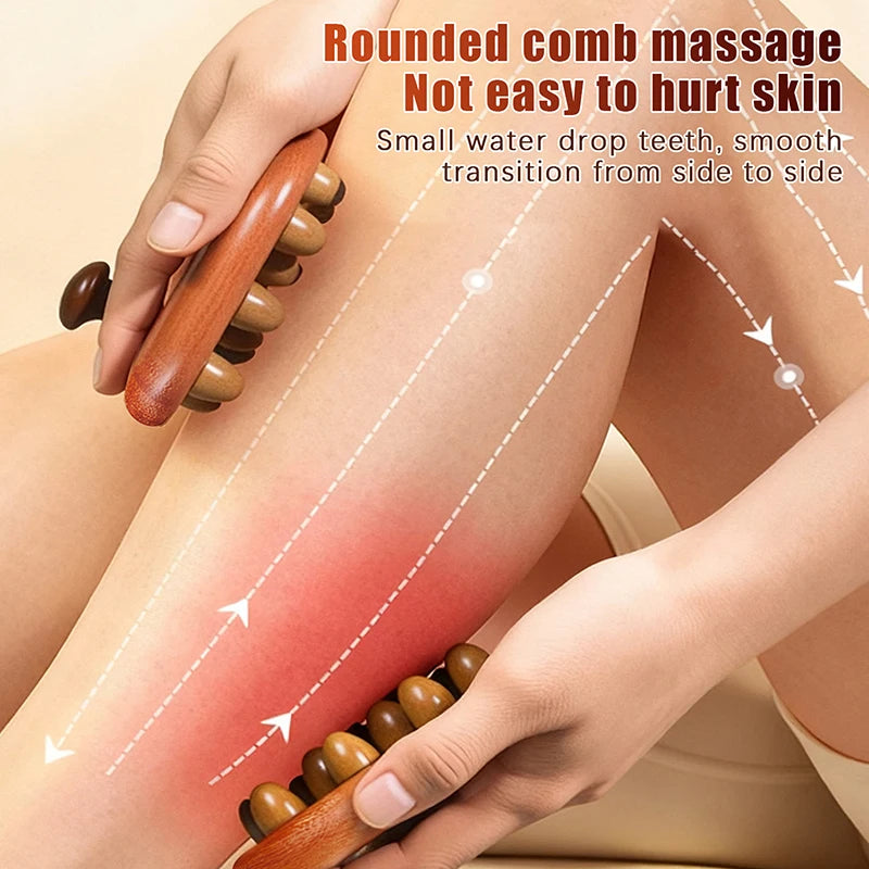 Latest Wood Handheld Massage Brush Wood Meridian Gua Sha Slimming Brush Massager Abdome Full Body Massage Comb Acupressure Brush - AliExpress