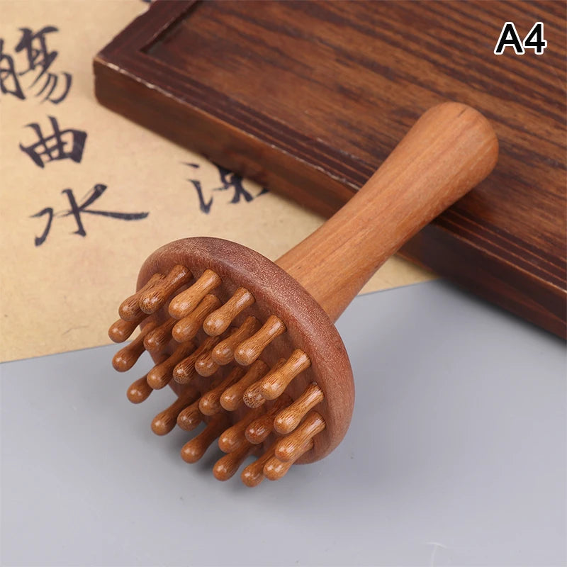 Latest Wood Handheld Massage Brush Wood Meridian Gua Sha Slimming Brush Massager Abdome Full Body Massage Comb Acupressure Brush - AliExpress