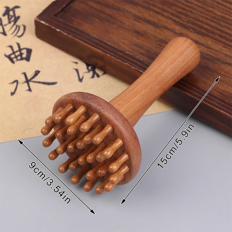 Latest Wood Handheld Massage Brush Wood Meridian Gua Sha Slimming Brush Massager Abdome Full Body Massage Comb Acupressure Brush - AliExpress
