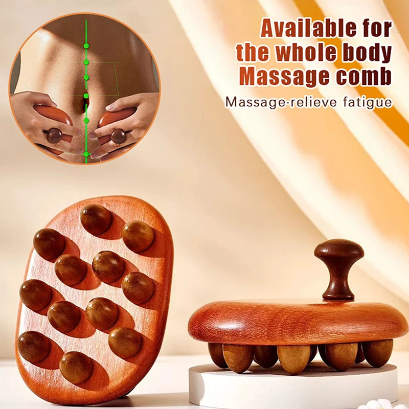 Latest Wood Handheld Massage Brush Wood Meridian Gua Sha Slimming Brush Massager Abdome Full Body Massage Comb Acupressure Brush - AliExpress